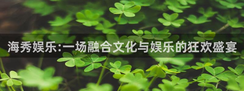 盛煌平台平台主管：海秀娱乐:一场融合文化与娱乐的狂欢盛宴